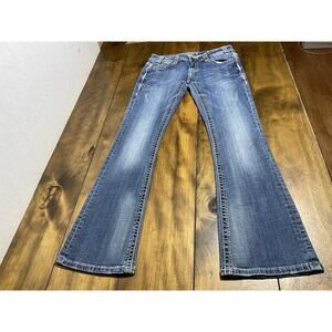 Rock & Roll Cowgirl Jeans Womens 28x32 Rival Low Rise Bootcut Thick Stitch